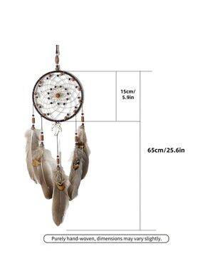 NWOT Bohemian Brown Feather Dreamcatcher Wall Hanging